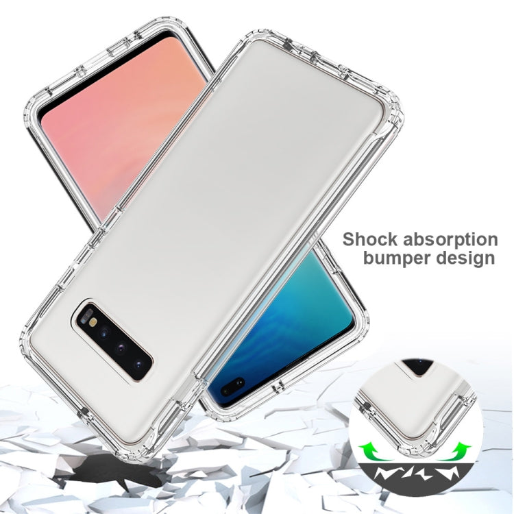 For Samsung Galaxy S10 Plus Shockproof High Transparency PC+TPU Candy Colors Protective Case
