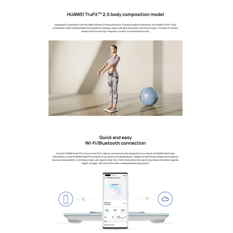 Original Huawei Intelligent Body Fat Scale 3 Pro, Support Wifi & Bluetooth Connection - free shipping - PMC Jewellery - Order now!