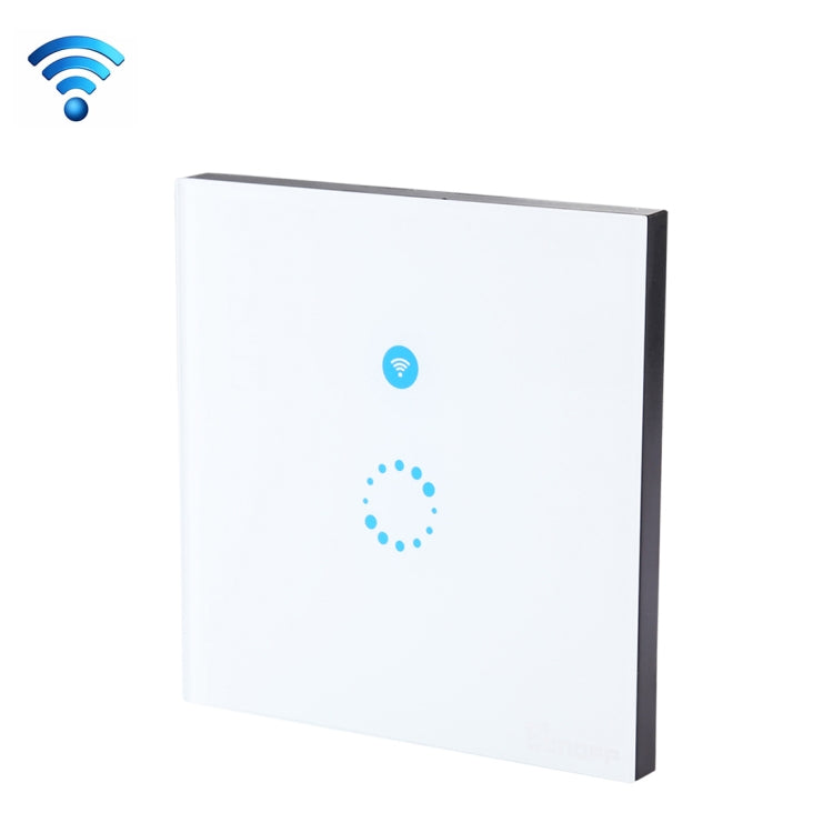 Sonoff Touch 86mm 1 Gang Tempered Glass Panel Wall Switch Smart Home Light Touch Switch, Compatible with Alexa and Google Home, AC 90V-250V 400W 2A