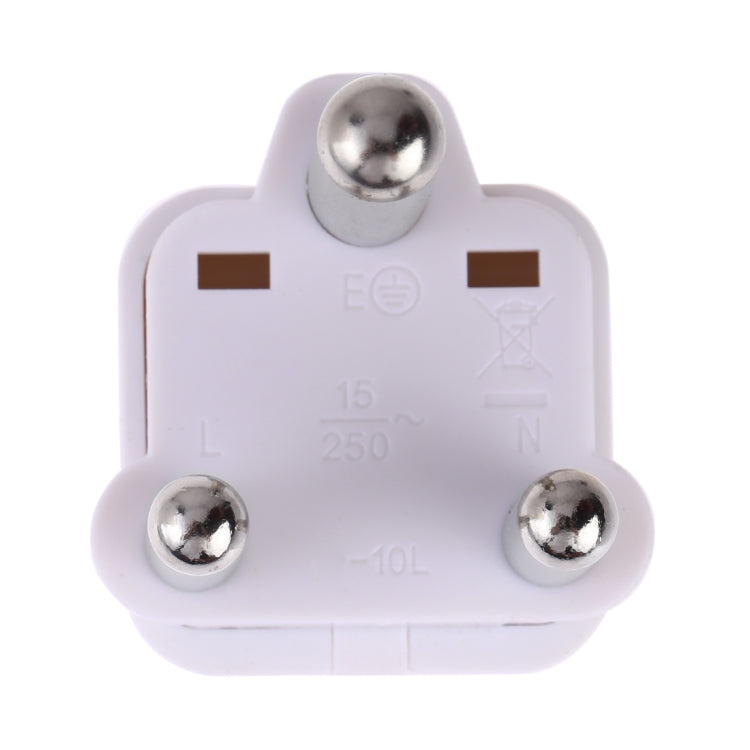 Portable Universal Socket to (Large) South Africa Plug Power Adapter Travel Charger (White)