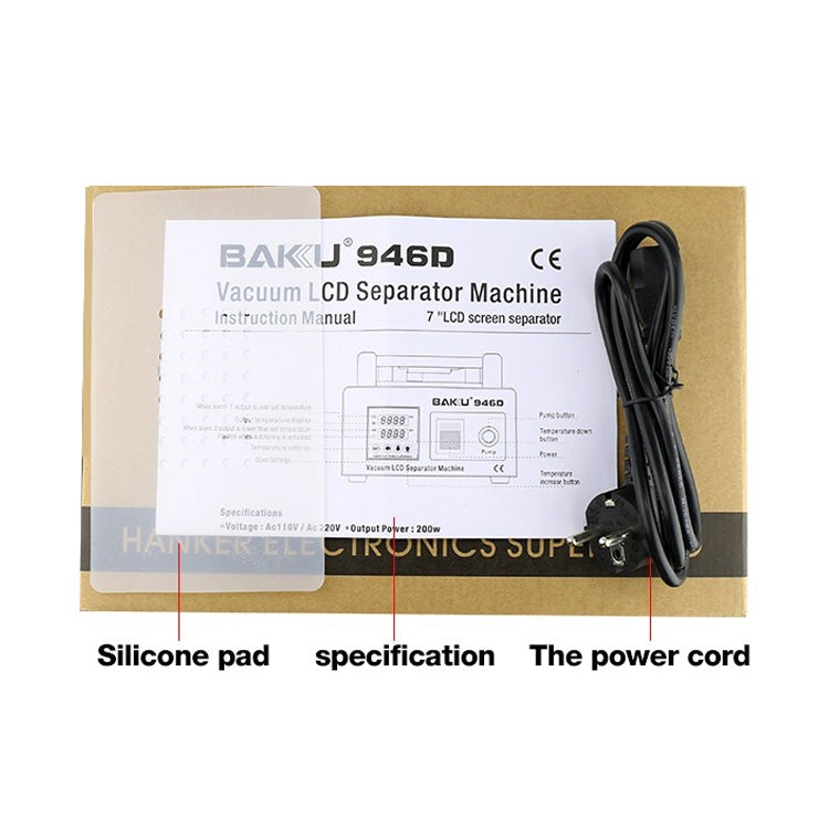BAKU BK-946D 200W Vacuum LCD Touch Panel Separator Machine, AC 110V - free shipping - PMC TechLife - Order now!