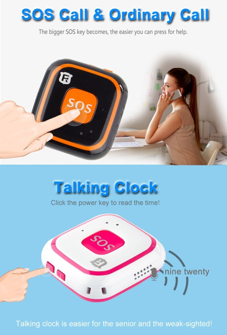 REACHFAR V28 Necklace Style GSM Mini LBS WiFi AGPS Tracker SOS Communicator(Blue) - free shipping - PMC Jewellery - Order now!