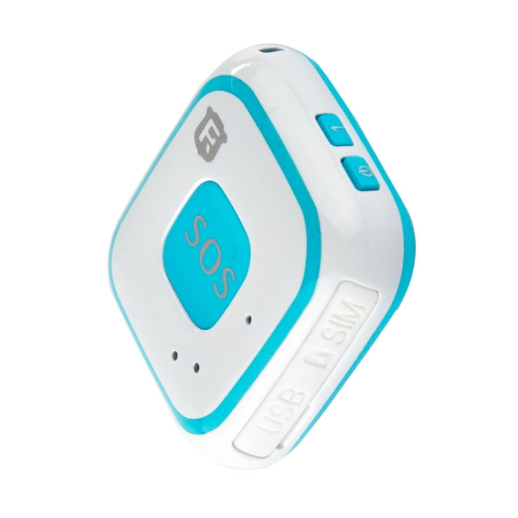 REACHFAR V28 Necklace Style GSM Mini LBS WiFi AGPS Tracker SOS Communicator(Blue) - free shipping - PMC Jewellery - Order now!