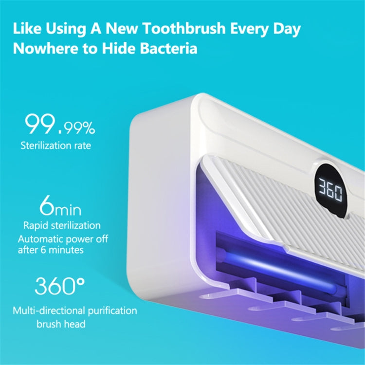 YJK086 Smart Home UV Ultraviolet Toothbrush Sterilizer (White)