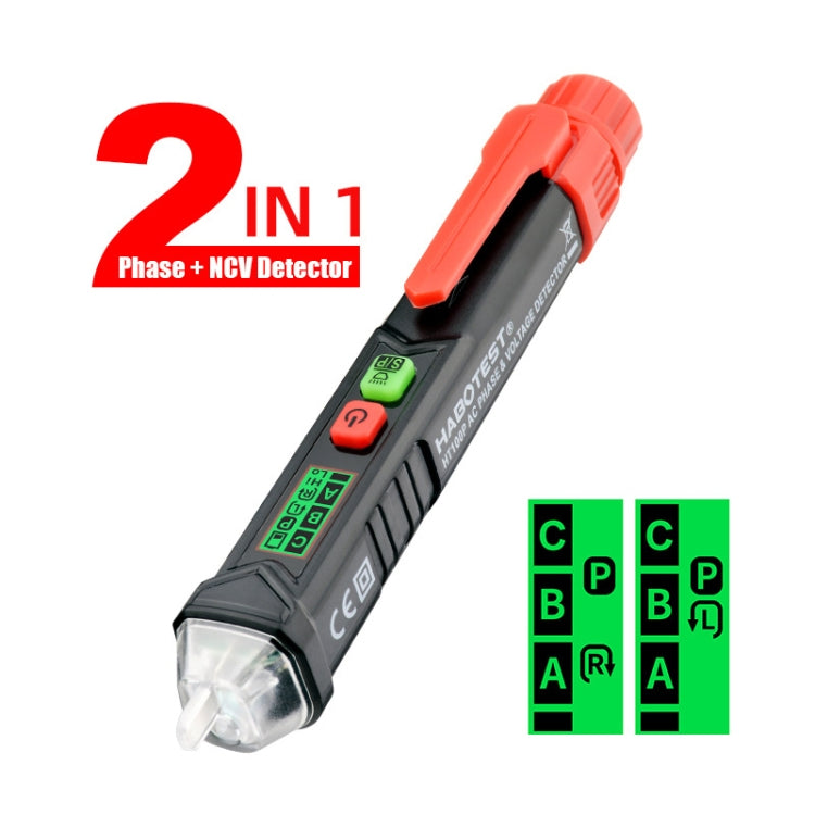 HABOTEST HT100P Non Contact 3 Phase Rotation Indicator AC LCD Display Detector Pen Tester - free shipping - PMC Jewellery - Order now!