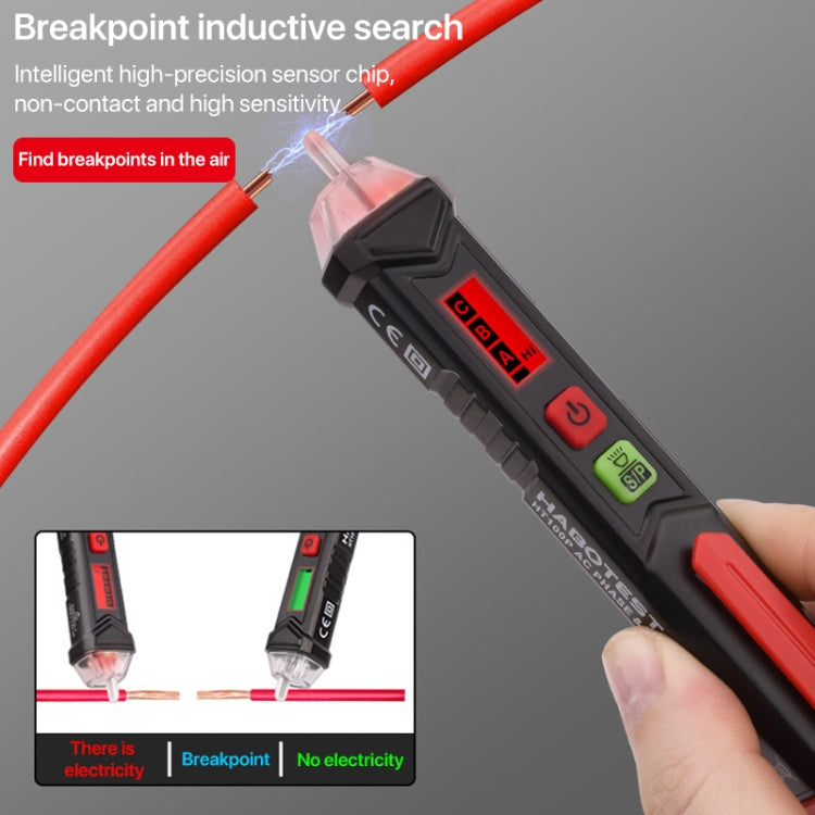 HABOTEST HT100P Non Contact 3 Phase Rotation Indicator AC LCD Display Detector Pen Tester - free shipping - PMC Jewellery - Order now!