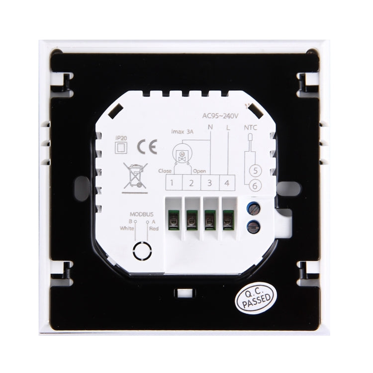 BHT-1000-GA-WIFI 3A Load Water Heating Type Touch LCD Digital WiFi Heating Room Thermostat, Display Clock / Temperature / Periods / Time / Week / Heat etc.(White)
