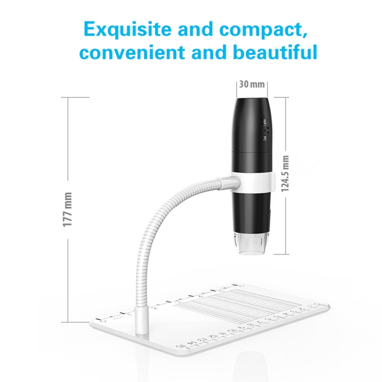 316 50-1000X Adjustable Smart Wifi USB Digital Microscope (Black) - free shipping - PMC Jewellery - Order now!
