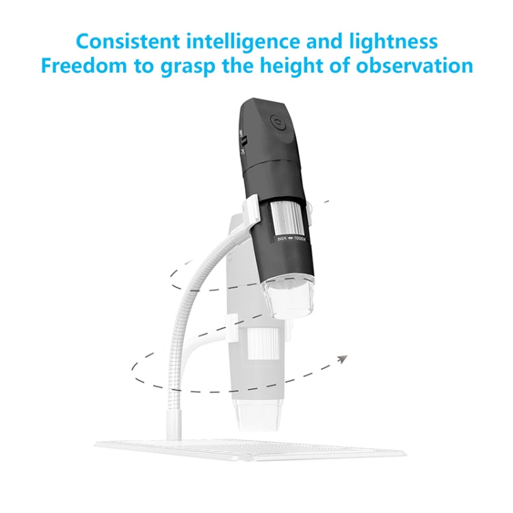 316 50-1000X Adjustable Smart Wifi USB Digital Microscope (Black) - free shipping - PMC Jewellery - Order now!