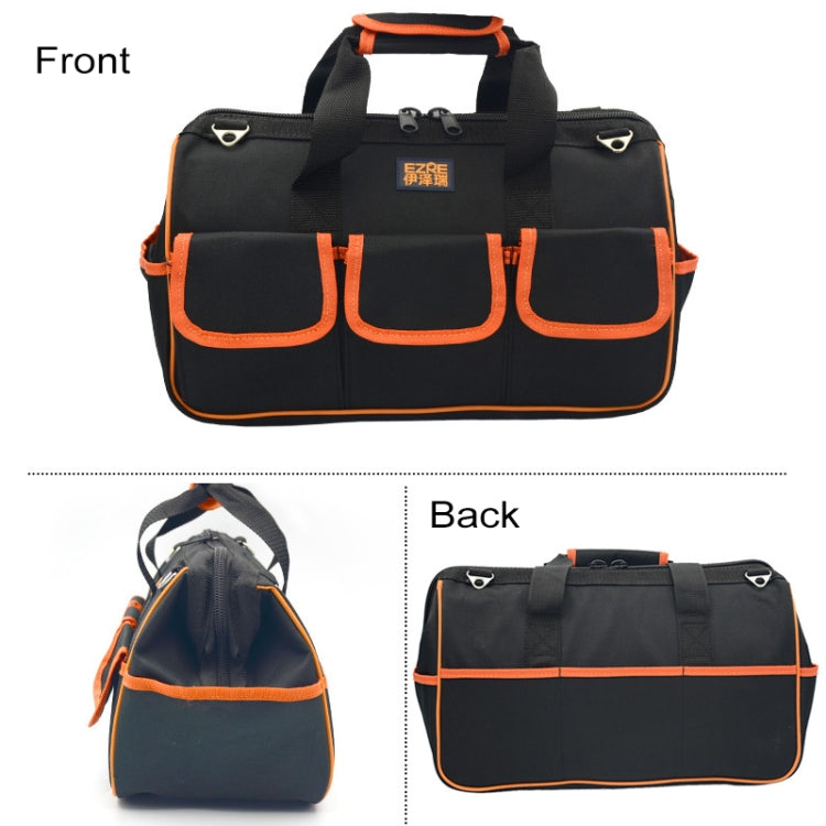 EZRE Multi-function Oxford Cloth Electrician Belt Pouch Maintenance Tools Handbag Shoulder Bag Convenient Tool Bag, Size : 15 inch