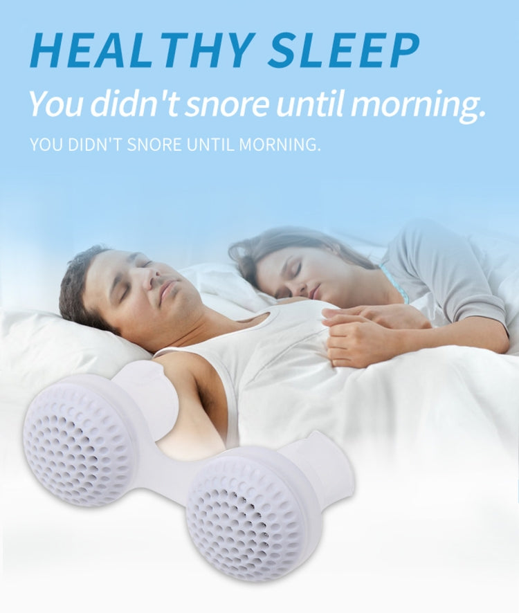 2 PCS 2 in 1 ABS Silicone Anti Snoring Air Purifier(Blue)