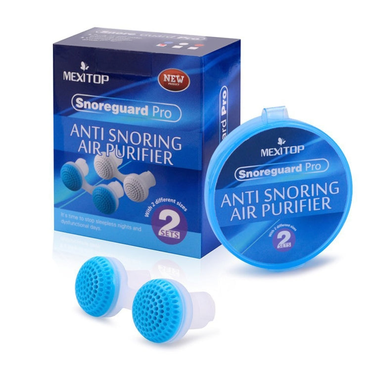 2 PCS 2 in 1 ABS Silicone Anti Snoring Air Purifier(Blue) - free shipping - PMC Jewellery - Order now!