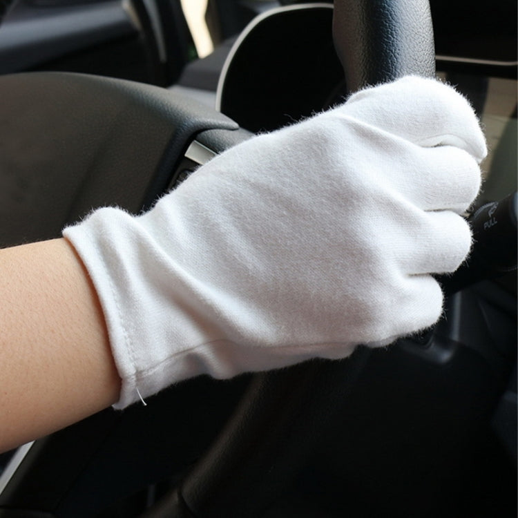 12 Pairs Pure Cotton Working Gloves, Medium Thick Size:Free Size - free shipping - PMC Jewellery - Order now!