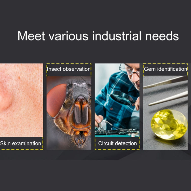 50X~1000X Magnifier HD Image Sensor 1920x1080P USB WiFi Digital Microscope with 8 LED & Professional Stand (Black) - Digital Microscope by PMC TechLife | Online Shopping South Africa | PMC TechLife | Buy Now Pay Later Mobicred