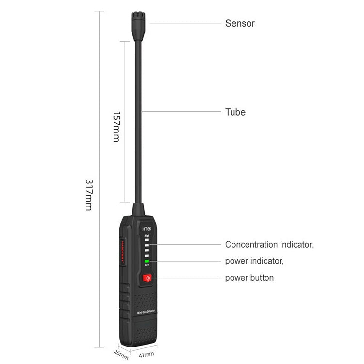 HABOTEST HT66 Combustible Gas Detector Natural Gas Leak Detector