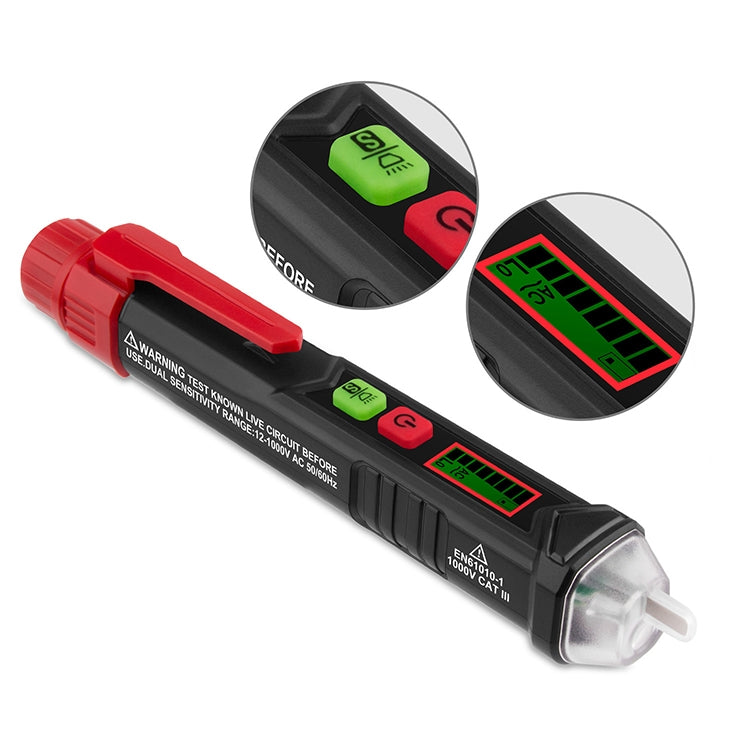HABOTEST HT100 High-sensitivity LCD Digital Display Sound and Light Alarm Test Pen - Current & Voltage Tester by HABOTEST | Online Shopping South Africa | PMC Jewellery | Buy Now Pay Later Mobicred
