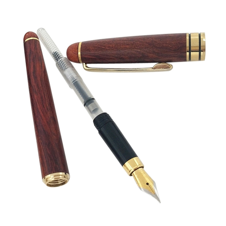 School Office Extra Fine 0.7mm Nib Transparent Piston Wooden Fountain Ink Pen - free shipping - PMC TechLife - Order now!