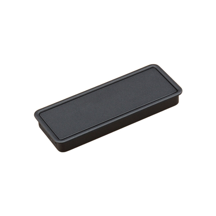 Simple Wardrobe Slotted Scrub Handle Concealed Recessed Drawer Invisible Handle, Hole Distance���96mm (Black)