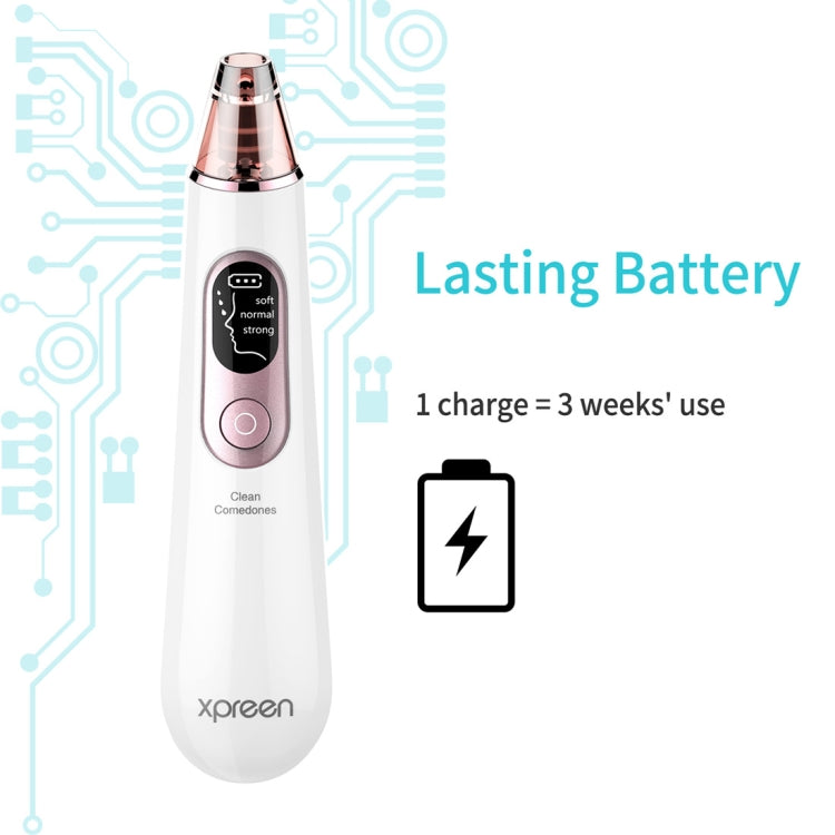 Xpreen Rechargeable Pore Cleanser Home Facial Beauty Device with LED Screen & 4 Probes - free shipping - PMC Jewellery - Order now!