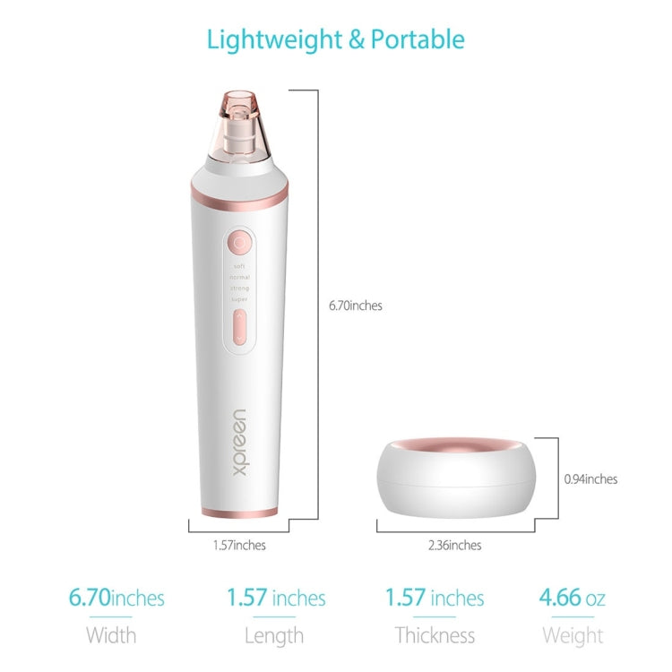 XPREEN XPRE037 Wireless Charging Multi-function Blackhead Extractor Pore Cleanser with Four Probes & LED Lighting Function(White) - free shipping - PMC Jewellery - Order now!