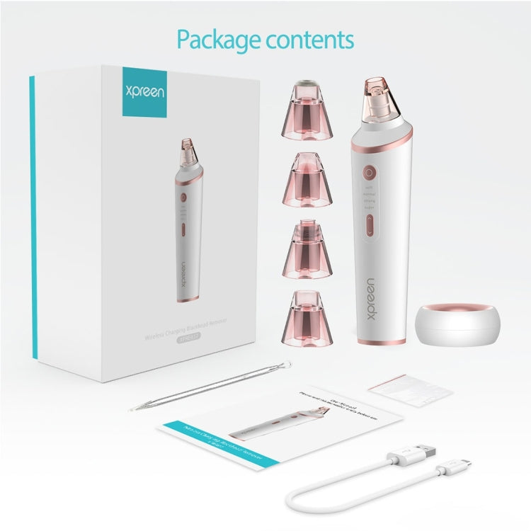 XPREEN XPRE037 Wireless Charging Multi-function Blackhead Extractor Pore Cleanser with Four Probes & LED Lighting Function(White) - free shipping - PMC Jewellery - Order now!