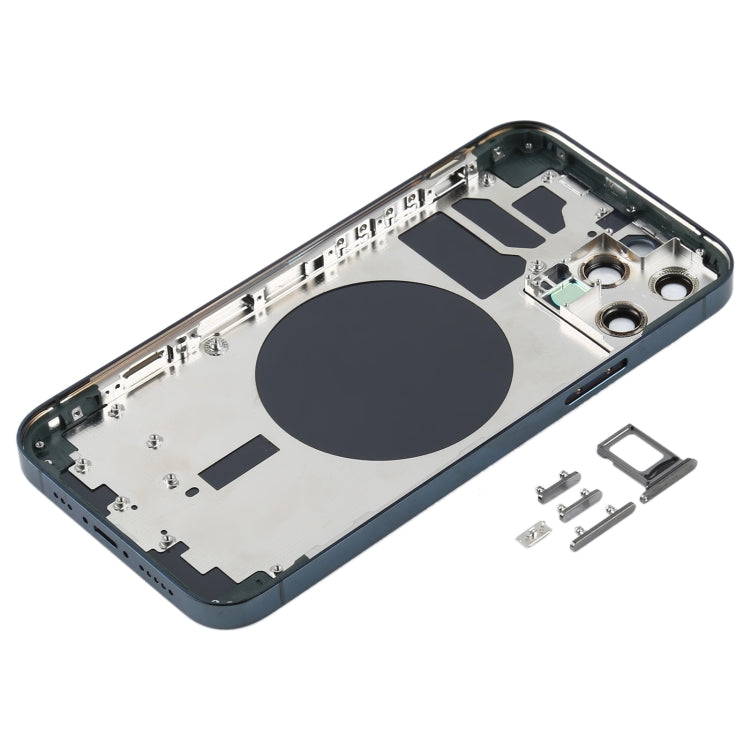 Back Housing Cover with SIM Card Tray & Side Keys & Camera Lens for iPhone 12 Pro(Blue)