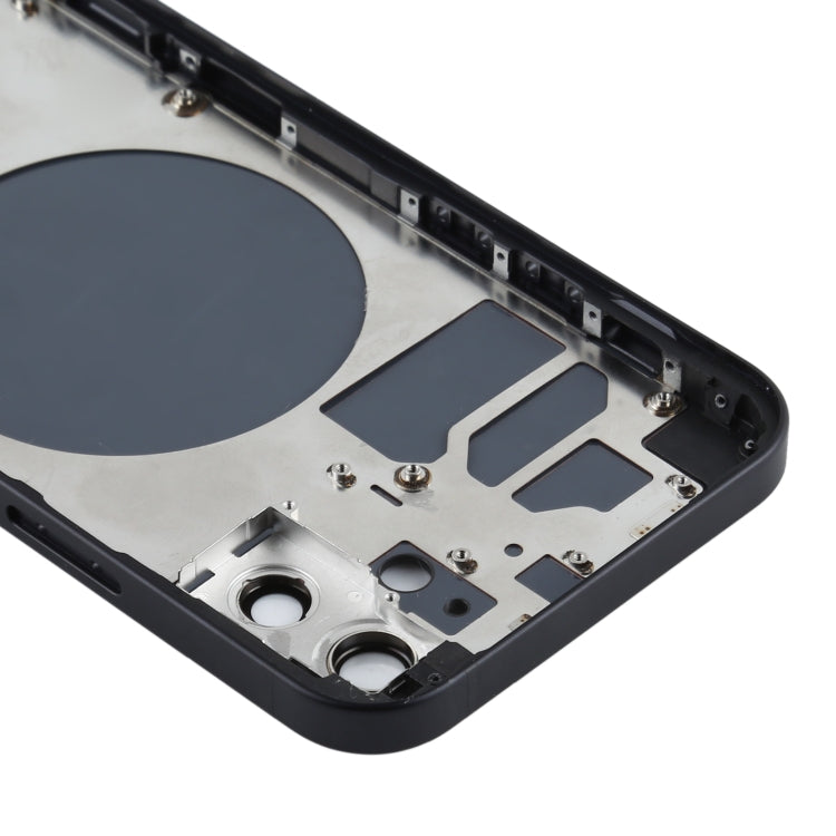 Back Housing Cover with SIM Card Tray & Side Keys & Camera Lens for iPhone 12(Black)