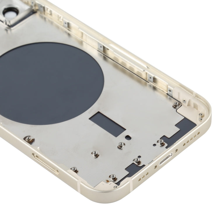 Back Housing Cover with SIM Card Tray & Side Keys & Camera Lens for iPhone 12(White)