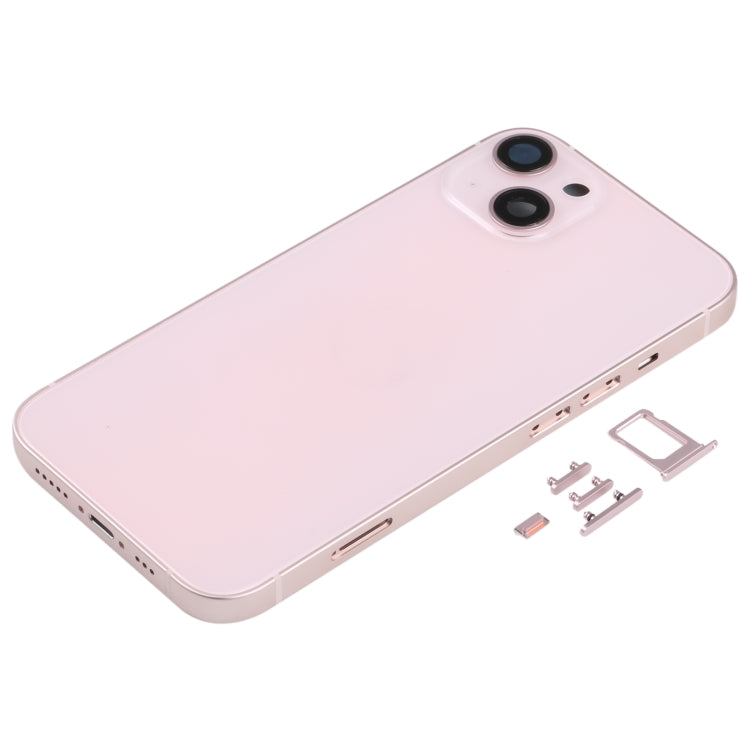 Back Housing Cover with SIM Card Tray & Side Keys & Camera Lens for iPhone 13(Pink)