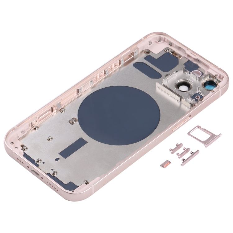 Back Housing Cover with SIM Card Tray & Side Keys & Camera Lens for iPhone 13(Pink)