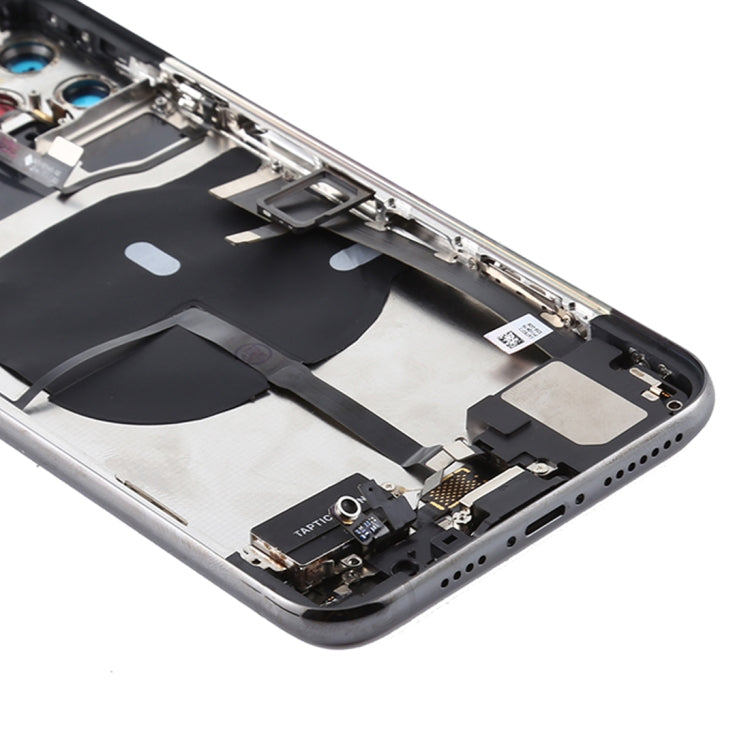 Battery Back Cover Assembly (with Side Keys & Power Button + Volume Button Flex Cable & Wireless Charging Module & Motor & Charging Port & Speaker Ringer Buzzer & Card Tray & Camera Lens Cover) for iPhone 11 Pro(Green)