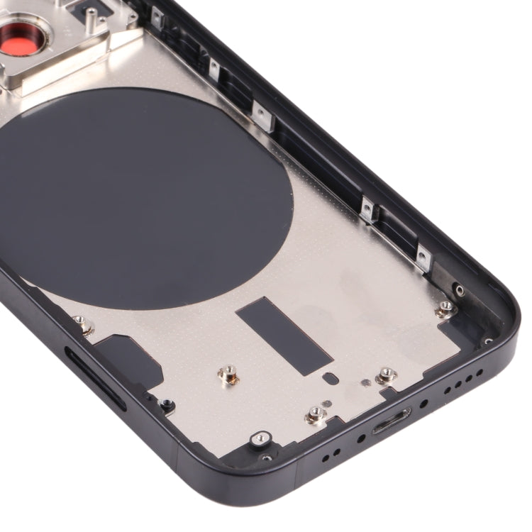 Back Housing Cover with SIM Card Tray & Side Keys & Camera Lens for iPhone 13 Mini(Black)