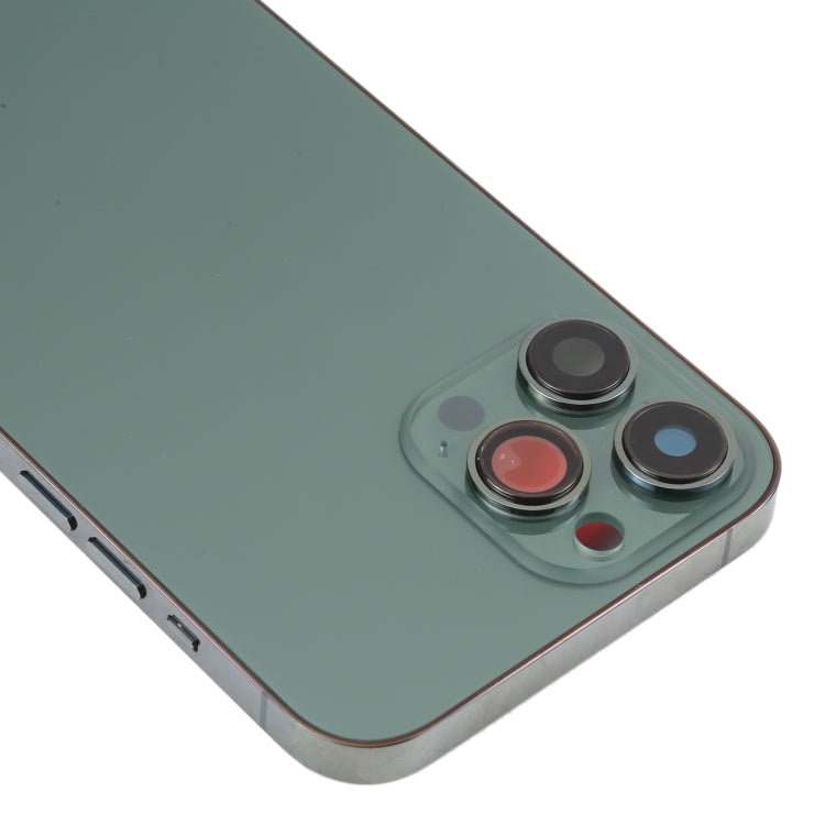 For iPhone 13 Pro Max Battery Back Cover with Side Keys & Card Tray & Power + Volume Flex Cable & Wireless Charging Module(Green)