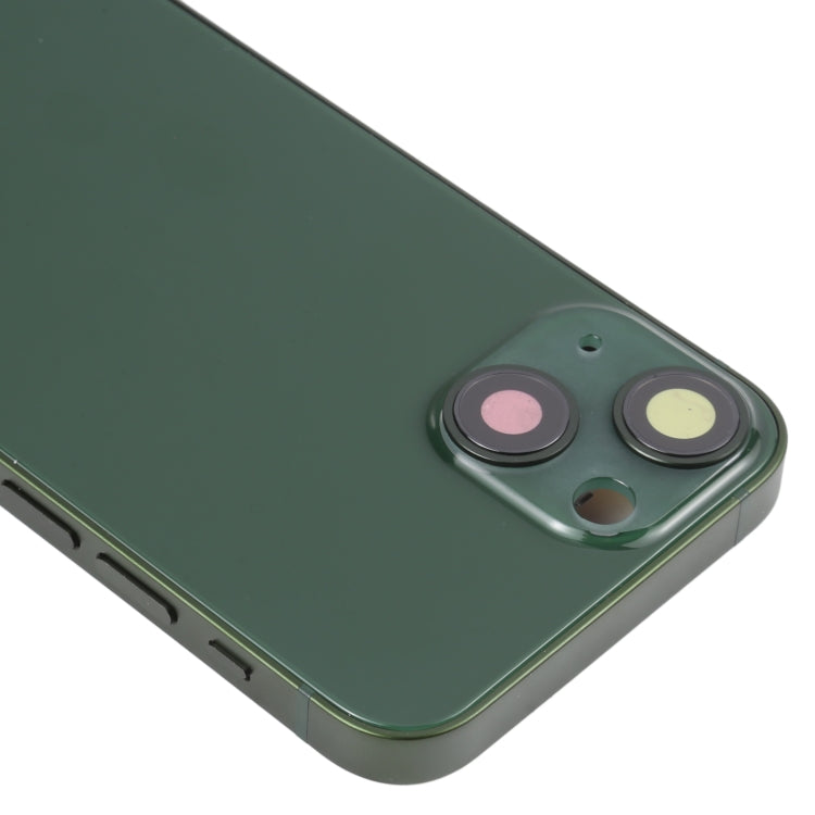 For iPhone 13 mini Battery Back Cover with Side Keys & Card Tray & Power + Volume Flex Cable & Wireless Charging Module(Green)