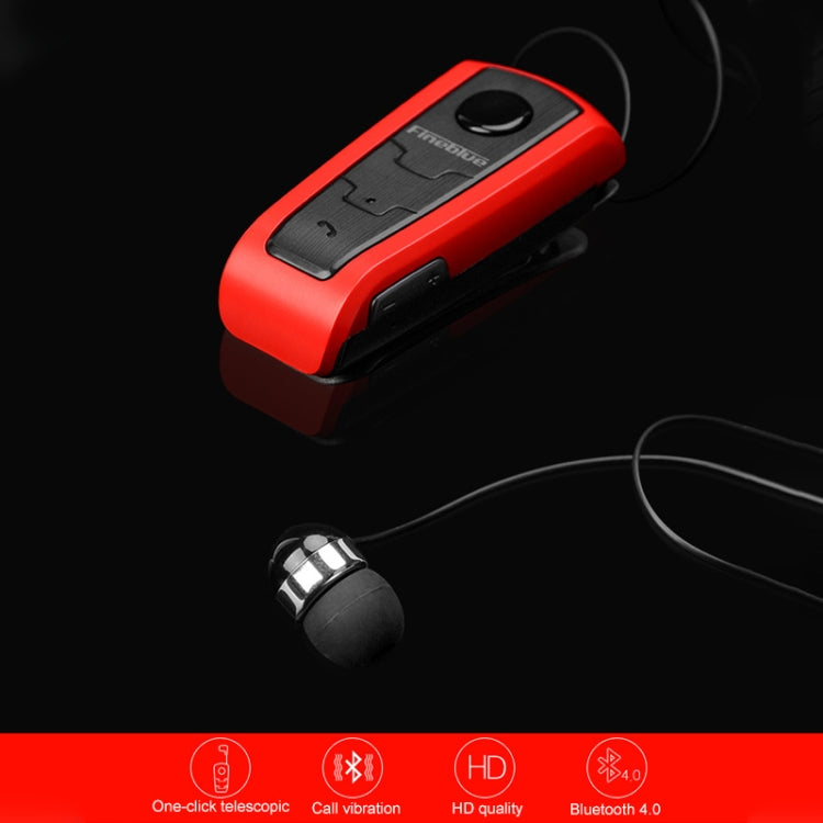Fineblue F910 CSR4.1 Retractable Cable Caller Vibration Reminder Anti-theft Bluetooth Headset(Silver)