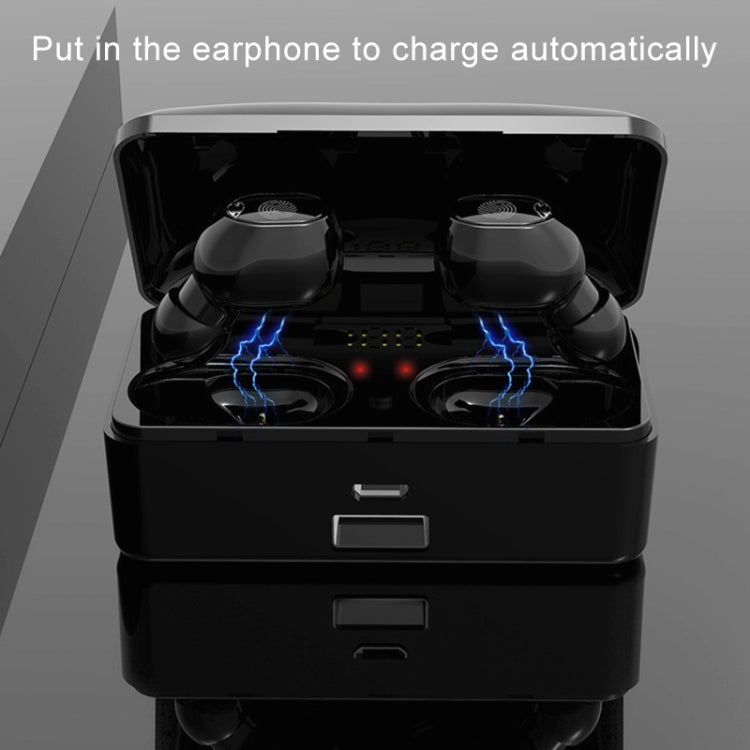 G10 TWS Bluetooth 5.0 Wireless Bluetooth Earphone with Charging Box, Support Digital Display & HD Call & Power Bank(White)