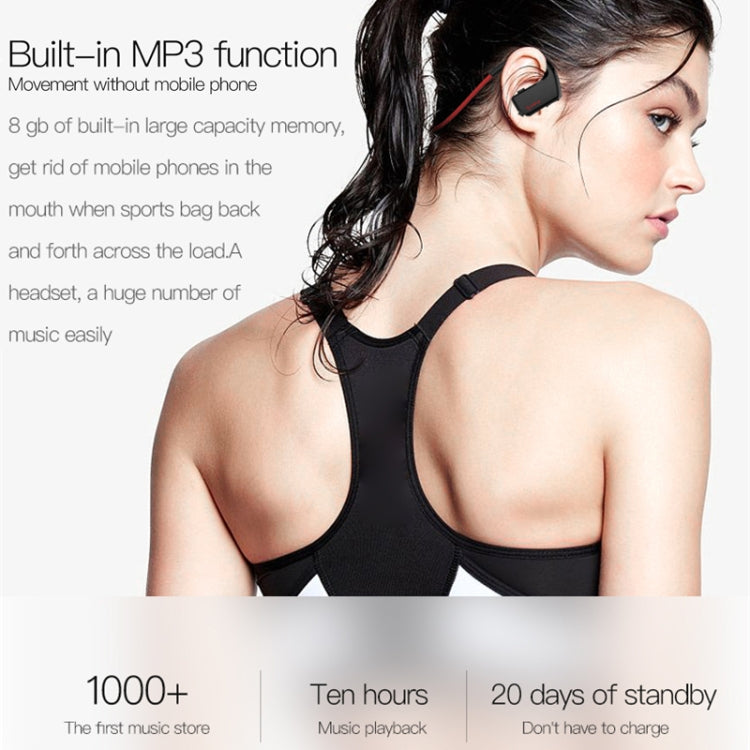 J2 Bluetooth 4.2 Binaural Hanging Type Wireless Sports Bluetooth Earphone, Built-in Memory (Gold)