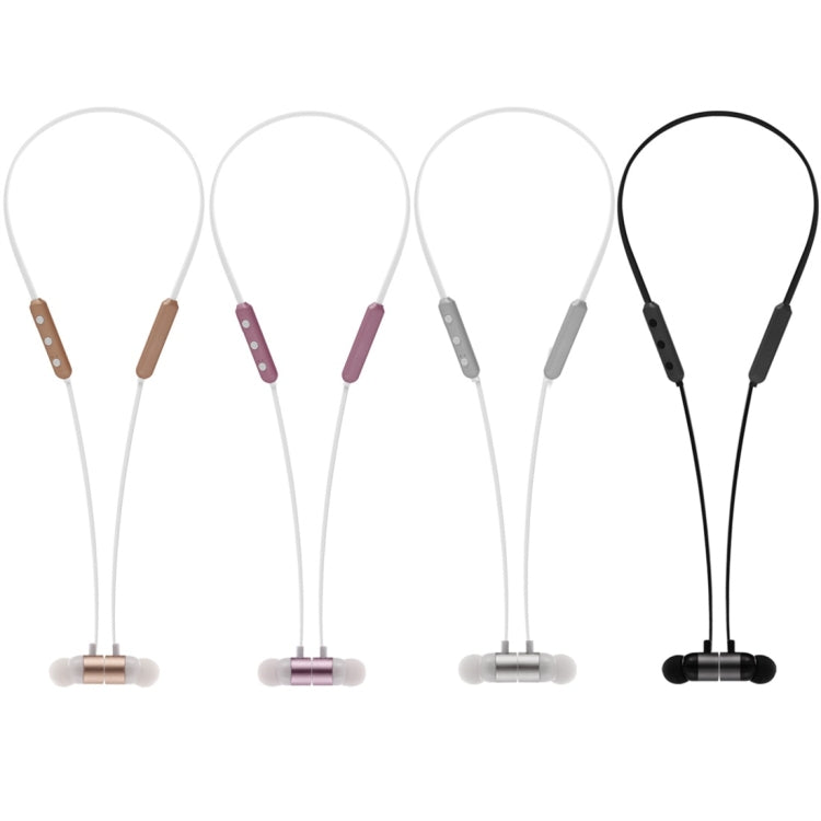 BT-900 Bluetooth 4.2 Hanging Neck Design Bluetooth Headset, Support Music Play & Switching & Volume Control & Answer(Silver)