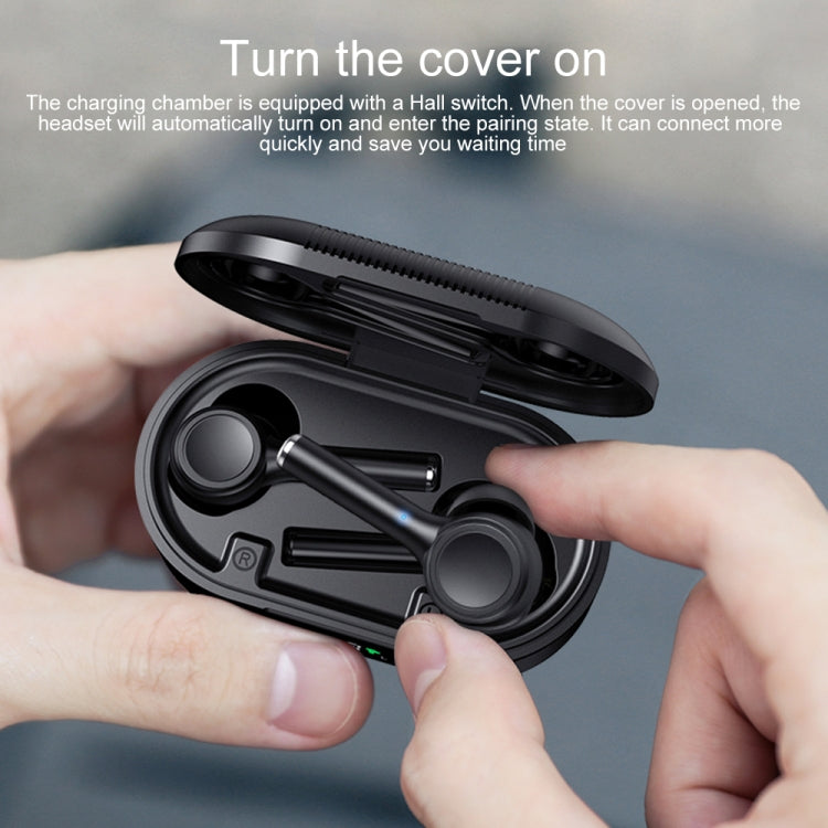 MI4 Bluetooth 5.0 LED Digital Display Intelligent Noise Reduction True Wireless Bluetooth Earphone (Black) - TWS Earphone by PMC TechLife | Online Shopping South Africa | PMC TechLife