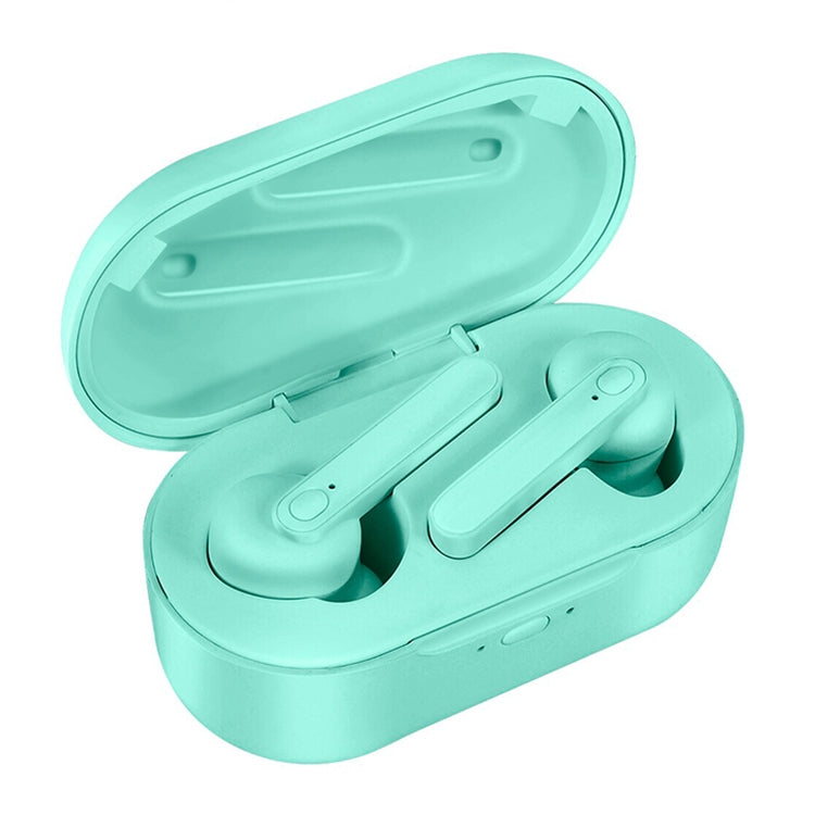 DT-5 IPX Water-resistant Bluetooth 5.0 Wireless Bluetooth Earphone with Magnetic Charging Box, Support Call & Power Bank Function(Green)
