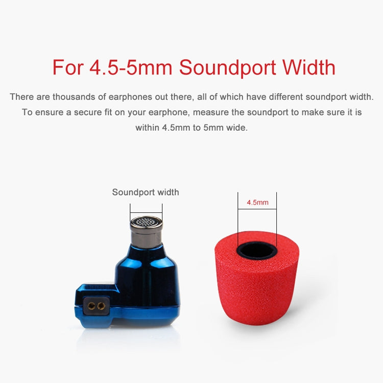 TRN Earphone Silicone Memory Foam Earplug(Red)