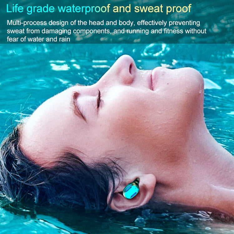 A22 English Version Pull-out Digital Display Bluetooth Earphone with Magnetic Charging Box, Support Touch Light & Power Bank (Pink) - Bluetooth Earphone by PMC TechLife | Online Shopping South Africa | PMC TechLife