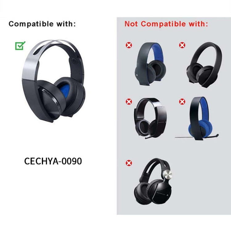 For Sony PS4 7.1 PlayStation Platinum CECHYA-0090 Earphone Cushion Cover Earmuffs Replacement Earpads Without Mesh - Earmuff & Pad by PMC TechLife | Online Shopping South Africa | PMC TechLife