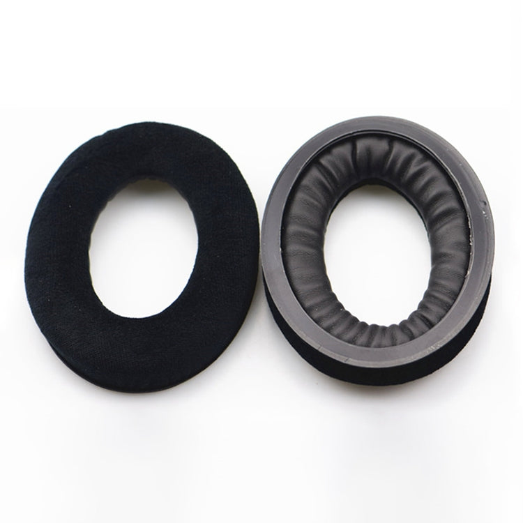 2 PCS For Sennheiser HD515 / HD555 / HD595 / HD598 / HD558 / PC360 Flannel Earphone Cushion Cover Earmuffs Replacement Earpads with Tone Tuning Cotton(Black)