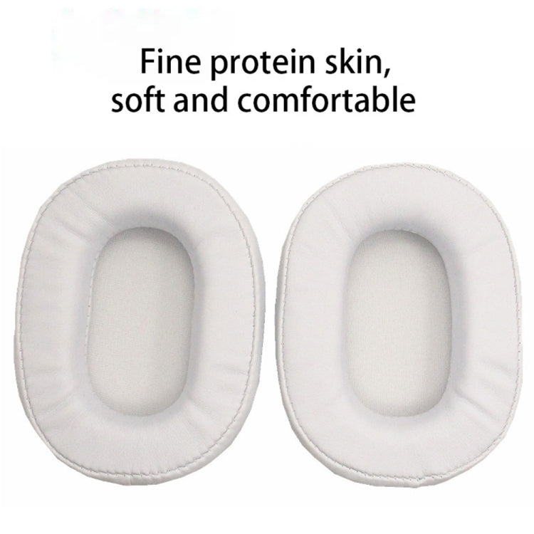 1 Pair Soft Sponge Earmuff Headphone Jacket for Audio-technica ATH-MSR7 / M50X / M20 / M40 / M40X(White)