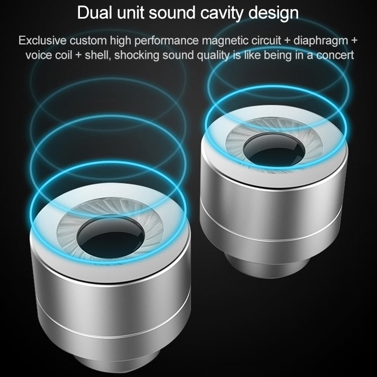 D12 1.2m Wired In Ear 3.5mm Interface Stereo Wire-Controlled HIFI Earphones Dual-motion Loop Running Game Music Headset With Packaging(White)