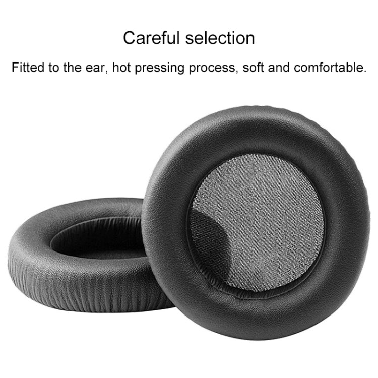 2 PCS For ATH WS550 Imitation Leather + Sponge Headphone Protective Cover Earmuffs (Black)