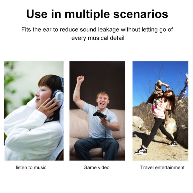 2 PCS For Sony MDR-XB450AP / XB550 / XB650 / XB400 Earphone Cushion Cover Earmuffs Replacement Earpads with Mesh(White) - Earmuff & Pad by PMC TechLife | Online Shopping South Africa | PMC TechLife