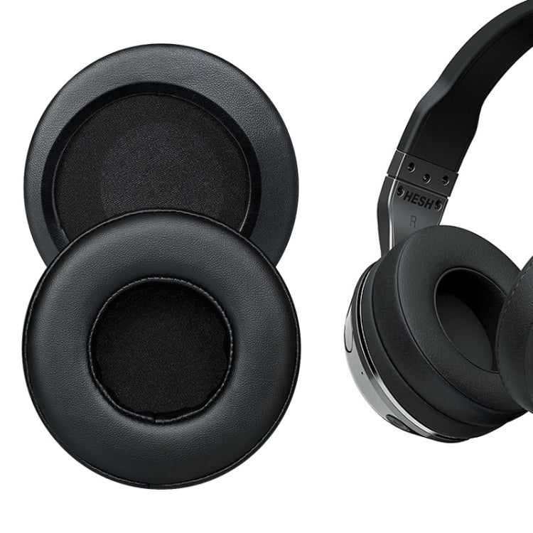 2 PCS For Skullcandy / HESH 2.0 HESH Ordinary Earphone Cushion Cover Earmuffs Replacement Earpads with Mesh(Black+Black Mesh)