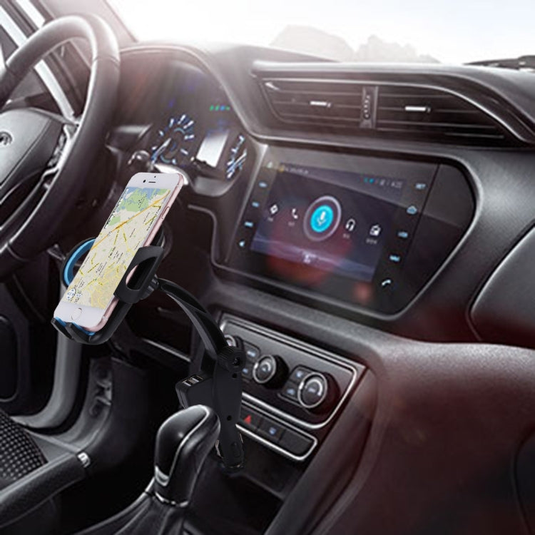 HC006 2 in 1 Car Charger & 360 Rotation Holder, Random Color Delivery, For iPhone, Galaxy, Huawei, Xiaomi, LG, HTC and other Smartphones of width 47-92mm Smartphone - Car Holders by PMC TechLife | Online Shopping South Africa | PMC TechLife